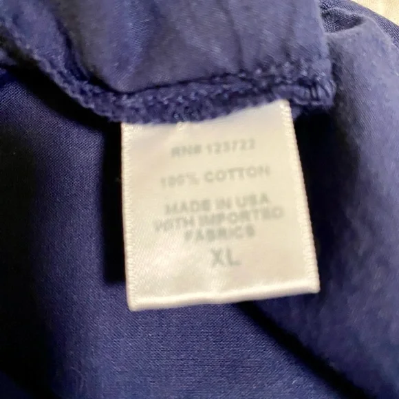 XIRENA cotton channing shirt in navy short sleeve XL - Picture 9 of 12